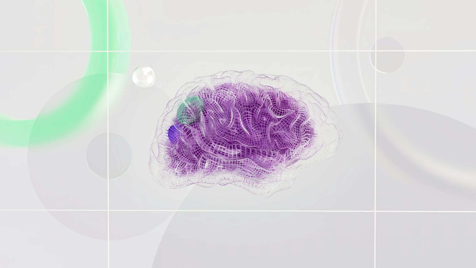 Representação 3D de uma rede neural com conexões entre neurônios
